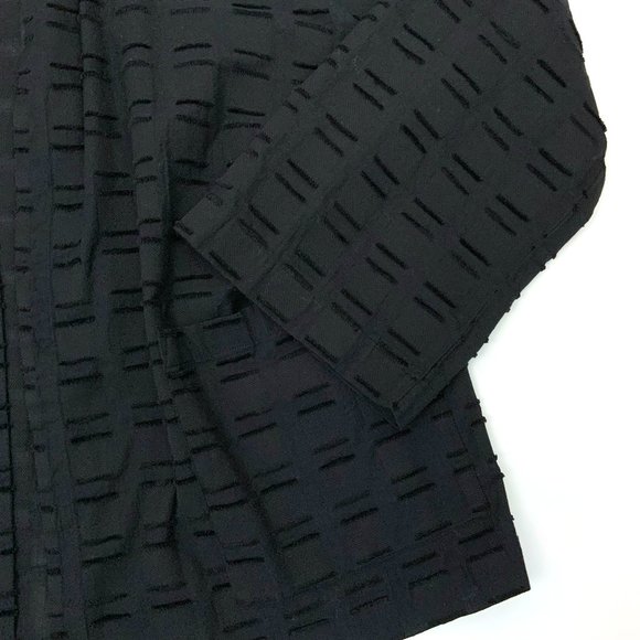 New Eileen Fisher Soffo Black Textured Organic Cotton Jacket Sz 1X - Picture 14 of 16